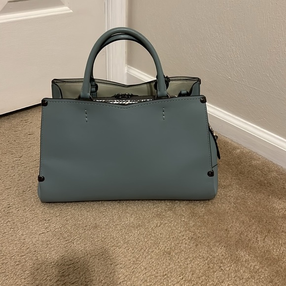 Rare exotic Coach bag - Mason carryall satchel with snakeskin detailing - Picture 6 of 16